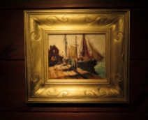 Anthony Thieme Painting in Ocean Waves Frame: 8"x10"