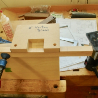 Mortises cut for hinges